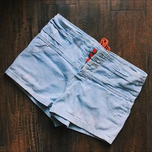 PACSUN || High-Waisted Denim Shorts